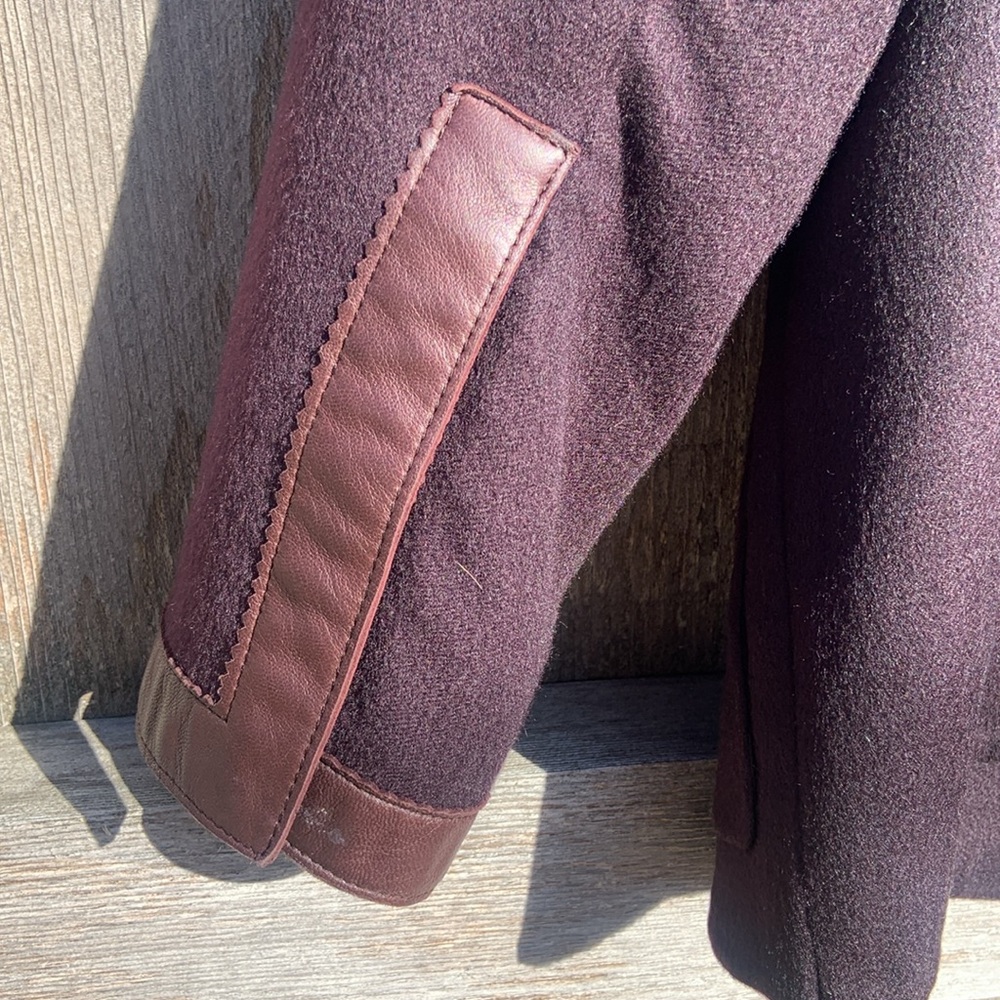 VINTAGE Womens AKRIS Brown Blazer with Leather Trim✨✨✨ - Picture 6 of 8